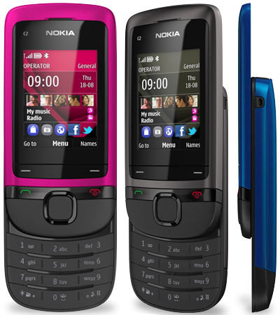 Canlı 2 inçlik QVGA ekrana sahip Nokia C2-05