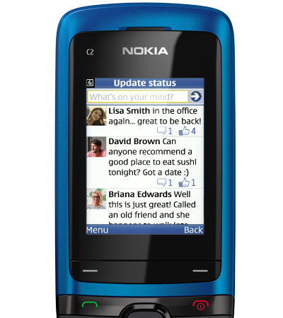 Sosyal ağlara ve e-postaya hızlı erişim sunan Nokia C2-05