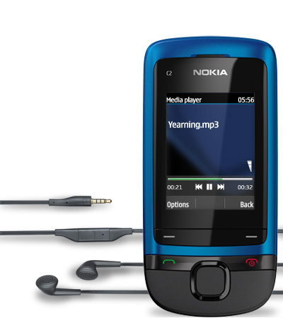 Müzik ve FM radyo sunan Nokia C2-05