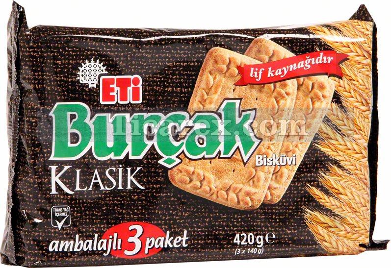 Eti Burçak Klasik Bisküvi 3�lü Paket (3x140gr) 420 gr