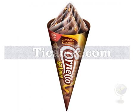 Algida Cornetto in Love Karamel-Çikolata Dondurma | 130 ml - Resim 1