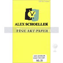 Alex Schoeller Kolej Fon Kartonu No:53 | Sarı | 50x70 | 120 gr/m2 | 100 adet