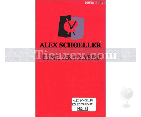 Alex Schoeller Kolej Fon Kartonu No:61 | Kırmızı | 50x70 | 120 gr/m2 | 100 adet - Resim 1
