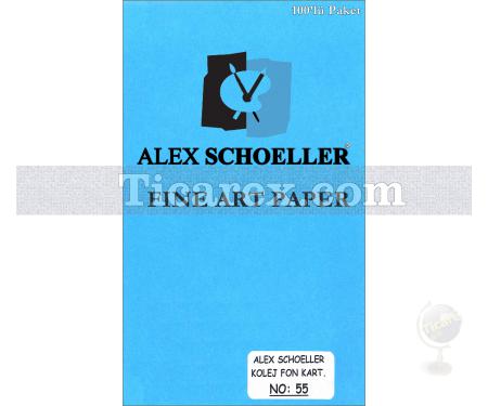 Alex Schoeller Kolej Fon Kartonu No:55 | Mavi | 50x70 | 120 gr/m2 | 100 adet - Resim 1