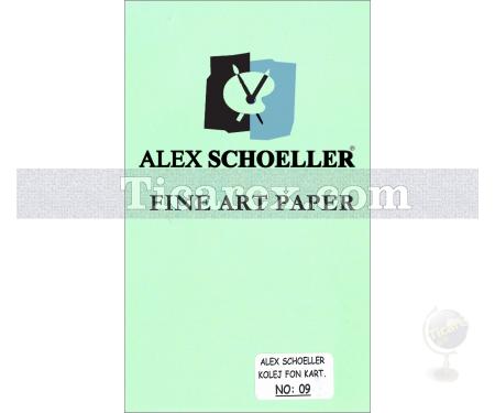 Alex Schoeller Kolej Fon Kartonu No:09 | Açık Yeşil | A4 | 160 gr/m2 - Resim 1