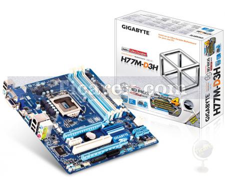 Gigabyte GA-H77M-D3H SC-1155 H77 VGA+DVI+HDMI Anakart (Rev 1.1) - Resim 1