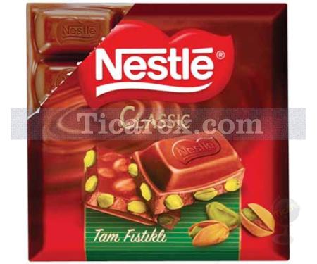 Nestlé Classic Tam Fıstıklı Sütlü Kare Çikolata (Antep Fıstıklı) | 80 gr - Resim 2