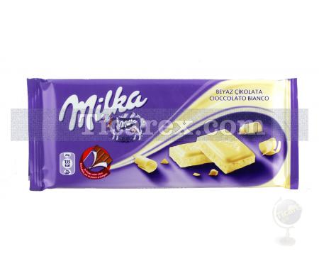 Milka Beyaz Çikolata Tablet | 80 gr - Resim 1