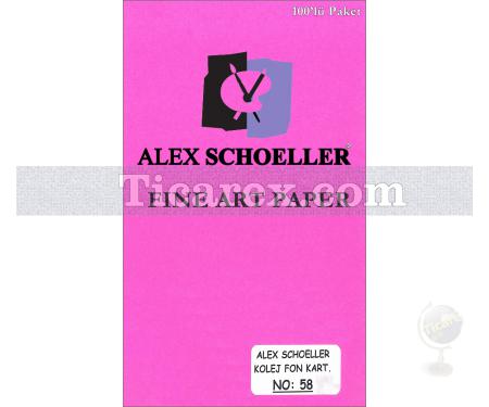 Alex Schoeller Kolej Fon Kartonu No:58 | Koyu Pembe | 70x100 | 160 gr/m2 | 100 adet - Resim 1