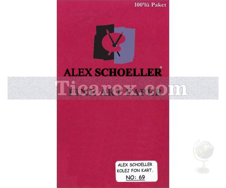 Alex Schoeller Kolej Fon Kartonu No:69 | Bordo | A4 | 160 gr/m2 | 100 adet - Resim 1