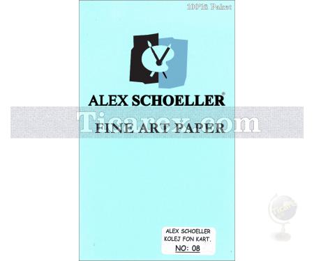 Alex Schoeller Kolej Fon Kartonu No:08 | H. Mavi | 35x50 | 160 gr/m2 | 100 adet - Resim 1