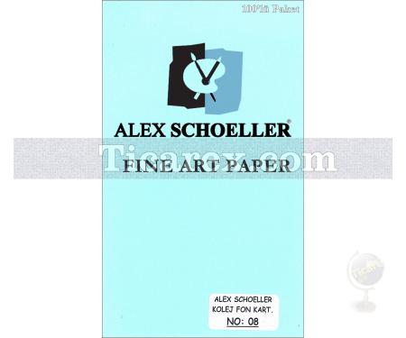 Alex Schoeller Kolej Fon Kartonu No:08 | H. Mavi | A4 | 160 gr/m2 | 100 adet - Resim 1