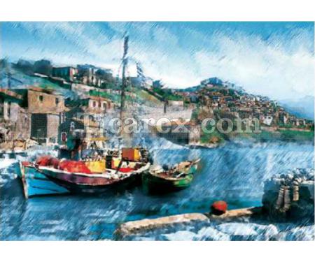 Balıkçı Teknesi Yapboz - 2000 Parça Puzzle | 68x97 cm - Resim 1