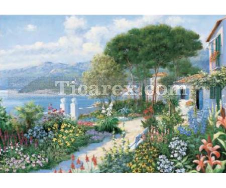 Renkli Bahçe Yapboz - 2000 Parça Puzzle | 68x97 cm - Resim 1