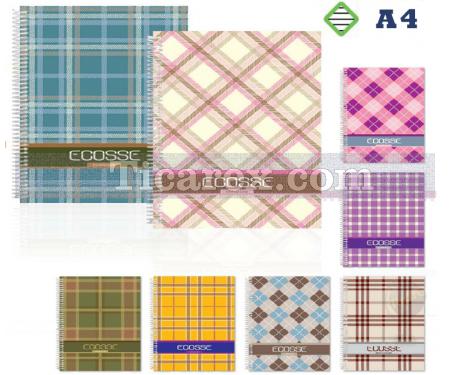 Ecosse Defter | 120 yp | A4 | Spiralli | Çizgili | PP Kapak - Resim 1