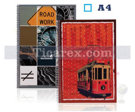 Defter | 72 yp | A4 | Spiralli | Çizgisiz ( Düz ) | Karton Kapak - Resim 1