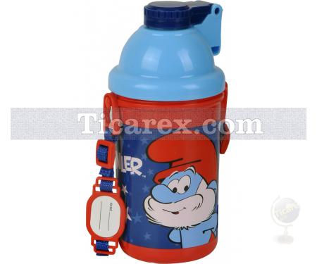 Şirinler - Pipetli Plastik Matara N93 | 500 ml - Resim 1