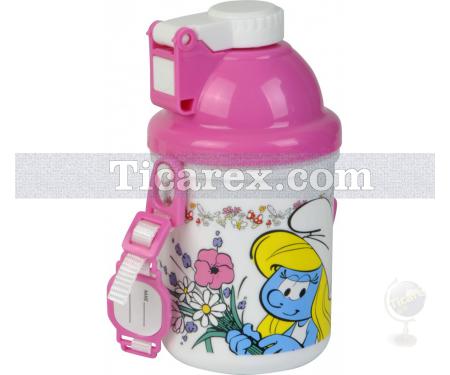 Şirinler - Pipetli Plastik Matara N92 | 400 ml - Resim 1