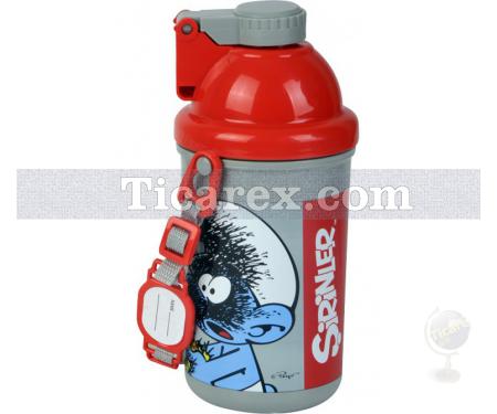 Şirinler - Pipetli Plastik Matara N93 | 500 ml - Resim 1