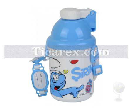 Şirinler - Pipetli Plastik Matara N92 | 400 ml - Resim 1