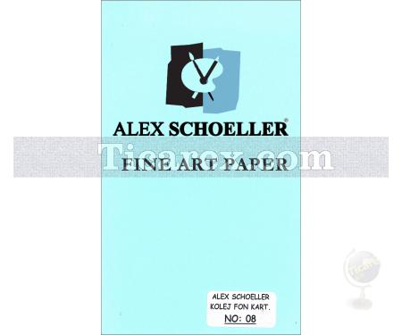 Alex Schoeller Kolej Fon Kartonu No:08 | H. Mavi | 25x35 | 160 gr/m2 - Resim 1