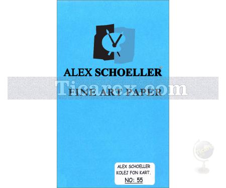 Alex Schoeller Kolej Fon Kartonu No:55 | Mavi | 35x50 | 160 gr/m2 - Resim 1