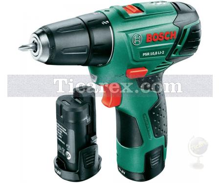Bosch PSR 10,8 Li-2 Lityum İyon Çift Vitesli, Çift Akülü Delme Vidalama (0 603 972 901) - Resim 1
