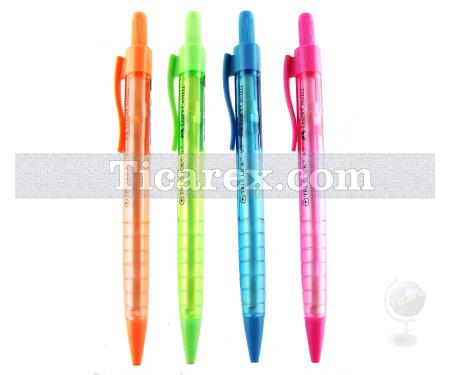 Tri Click Mekanik Kurşun Kalem | 0.7 mm | Mavi, Yeşil, Sarı, Pembe - Resim 1