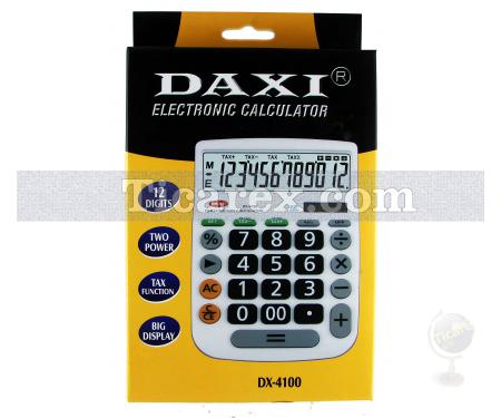 Daxi Masaüstü Hesap Makinesi DX-4100 Büyük Tuş Takımı ve Büyük Ekranlı | 12 Haneli - Resim 1