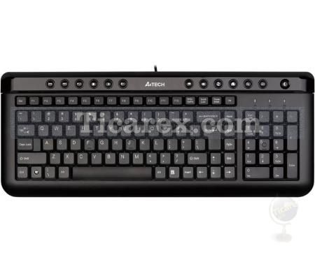 A4 Tech Multimedya X-Slim Klavye USB, Q, TR, Siyah (KL-40) - Resim 1