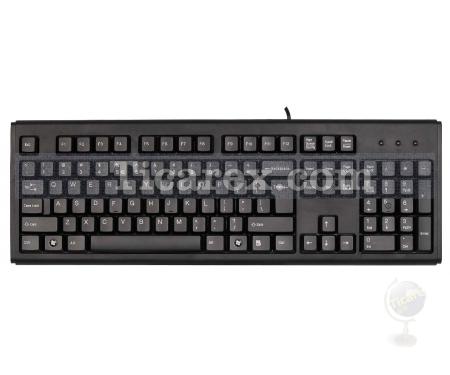 A4 Tech Standart Klavye USB, Q, TR, Siyah (KM-720U) - Resim 1