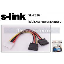 S-link Pata Power - Sata Power - İkili Sata Power Kablo (SL-P516)