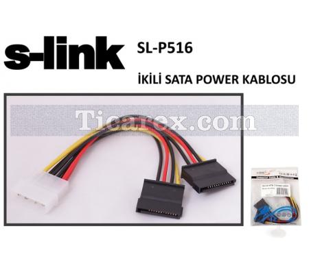 S-link Pata Power - Sata Power - İkili Sata Power Kablo (SL-P516) - Resim 1