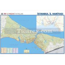 İstanbul İl Duvar Haritası | 3. Köprü ve Kuzey Marmara Otoyol Çizili | Kolektif