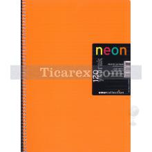 Neon Kapaklı Defter | 120 yp | A4 | Spiralli | Çizgili | PP Kapak