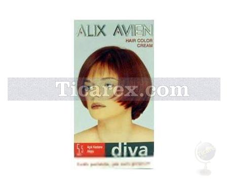 Alix Avien Diva - 5.5 Açık Kestane Akaju Saç Boyası - Resim 1