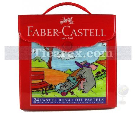 Faber-Castell Plastik Çantalı Pastel Boya | 24 renk - Resim 1
