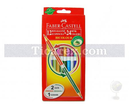 Faber-Castell Bicolour Çift Taraflı Boya Kalemi | 24 renk - Resim 1