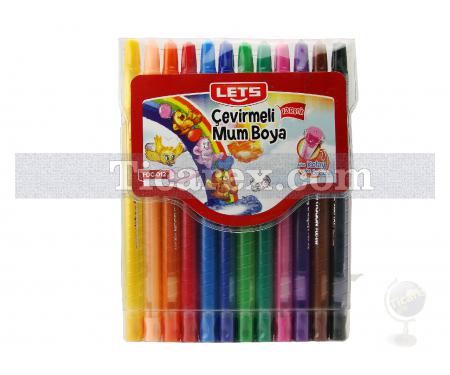 Lets Çevirmeli Mum Boya FDC-012 | 12 renk - Resim 1