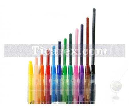 Lets Çevirmeli Mum Boya FDC-012 | 12 renk - Resim 2