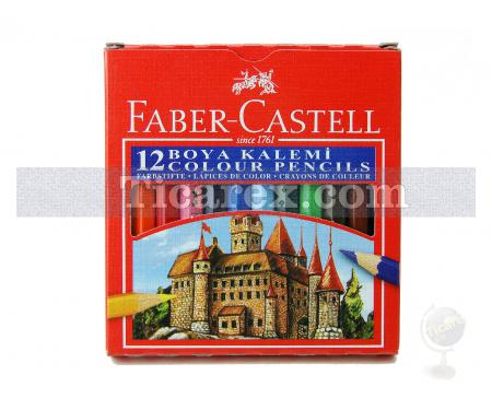 Faber-Castell Yarım Boy Boya Kalemi - Karton Kutu | 12 renk - Resim 1
