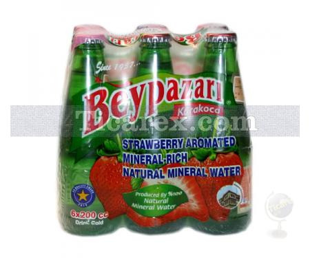 Beypazarı Çilek Aromalı Doğal Mineralli Maden Suyu 6x200ml | 1200 ml - Resim 1