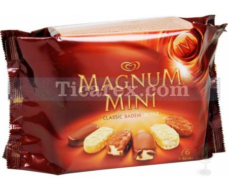 Algida Magnum Mini Classic, Badem, Beyaz 6'lı Dondurma | 360 ml - Resim 1