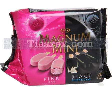 Algida Magnum Mini Pink & Black Dondurma 6'lı Paket | 330 ml - Resim 1