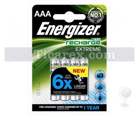 Energizer Şarjlı Pil AAA Tipi 800 mAh 4'lü Paket %70 Şarj Edilmiş Hazır - Resim 1