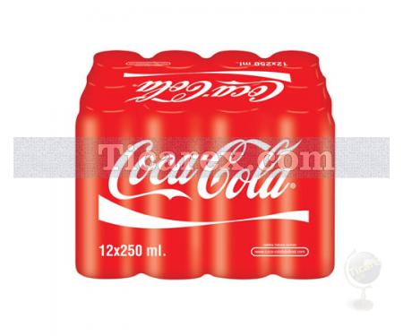 Coca Cola Teneke Kutu 12 x 250ml | 3000 ml - Resim 1