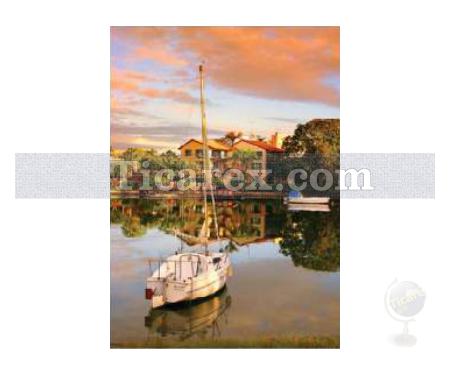 Günbatımı ve Yelkenli Yapboz - 1000 Parça Puzzle | 68x48 cm - Resim 1