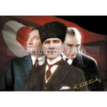 Atatürk Üç Portre Yapboz - 1000 Parça Puzzle | 48x68 cm