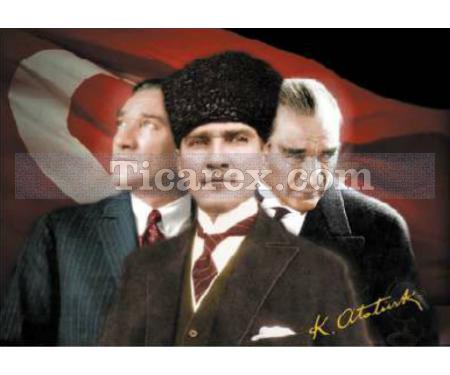 Atatürk Üç Portre Yapboz - 1000 Parça Puzzle | 48x68 cm - Resim 1