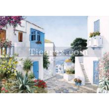 Akdeniz Evleri Yapboz - 1000 Parça Puzzle | 48x68 cm